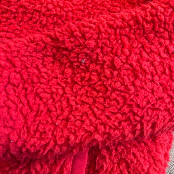 Wondershop Girls' Red Sherpa Pullover Jacket - Size L (10/12) - Picture 4 of 5
